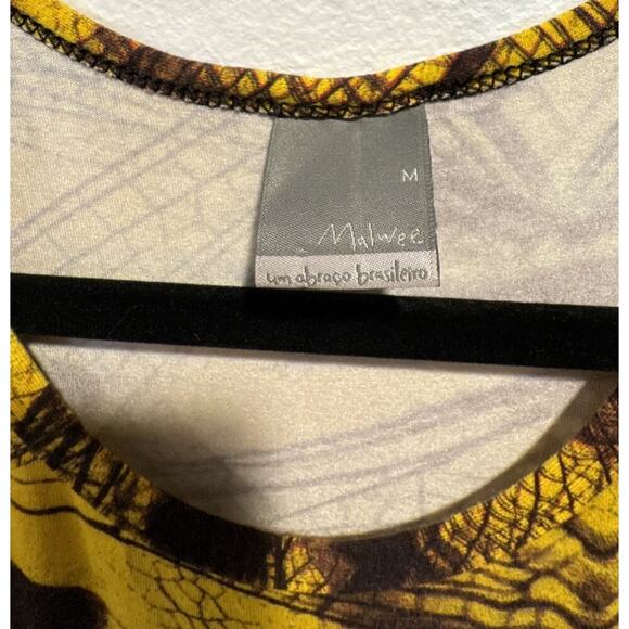 Malwee Brazil Women’s Size Medium Abstract Maxi Dress Sleeveless Tribal Boho - Picture 8 of 11